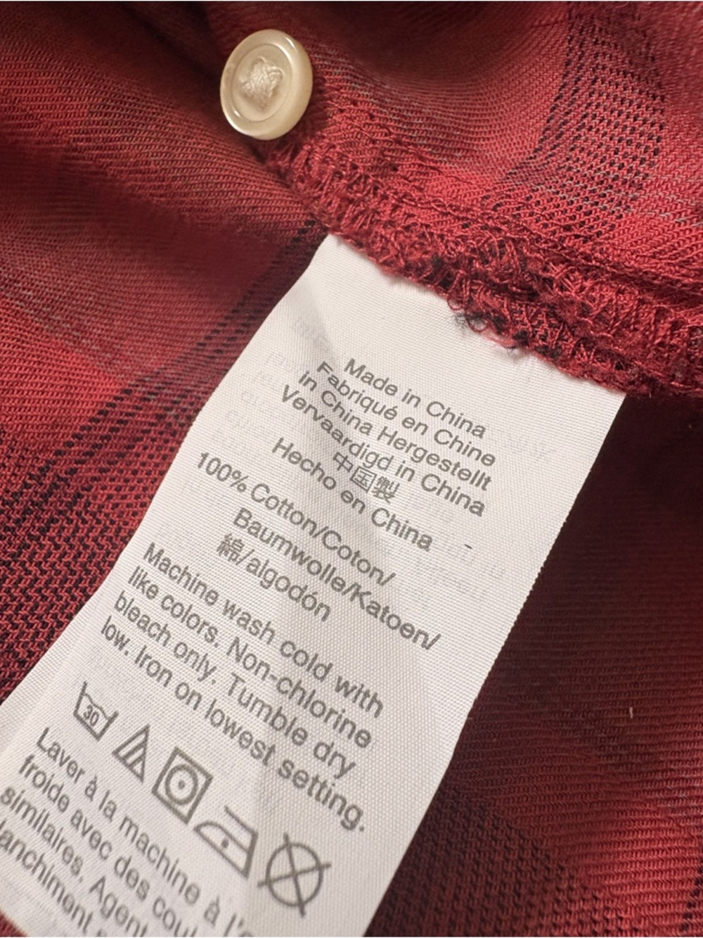 MINT Madewell Plaid Oversized Ex-Boyfriend Shirt - Red - Sz L - Picture 12 of 13